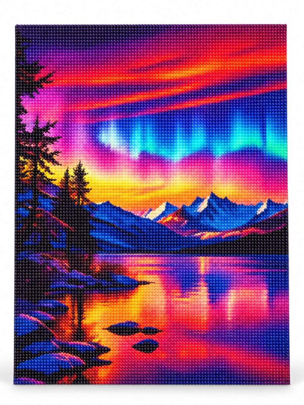 Aurora Mountain Lake Diamond Painting Kit